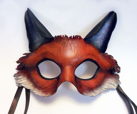 Red Fox Leather Half Mask | 15 Fabulous Fox-Themed Crafts You CanOwn Fabulous Fox, Fox Drawing, Origami Dragon, Fox Mask, Animal Print Wallpaper, Half Mask, Cool Masks, Animal Masks, Masks Masquerade