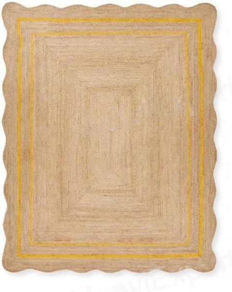 Amazon.com: Sanwariya Rugs Export Natural Jute Scalloped Rug Bohemian Rug Decor Rug Handwoven Rug Custom Rug Decorative Rug (BD1) (8x10 ft-YLW) : Home & Kitchen Jaipur Art, Scalloped Rug, Scallop Rug, Jute Yarn, Jute Area Rug, Natural Jute Rug, Jute Area Rugs, Natural Fiber Rugs, Handwoven Rug