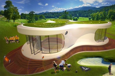 Solar Powered Eco-Friendly Classroom of the Future! I see this in Africa. Futuristic School, Future School, Green School, Green Architecture, School Building, Classroom Design, Learning Spaces, Design Competitions, Futuristic Design