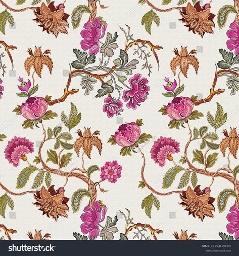 Floral Seamless Pattern Indian Decorative Wallpaper Stock Illustration 2241197355 | Shutterstock Mughal Floral Pattern, Mughal Flower Pattern, Mughal Pattern, Decorative Wallpaper, Mughal Art, Floral Seamless Pattern, Flower Art Images, Wallpaper Decor, Vector Pattern