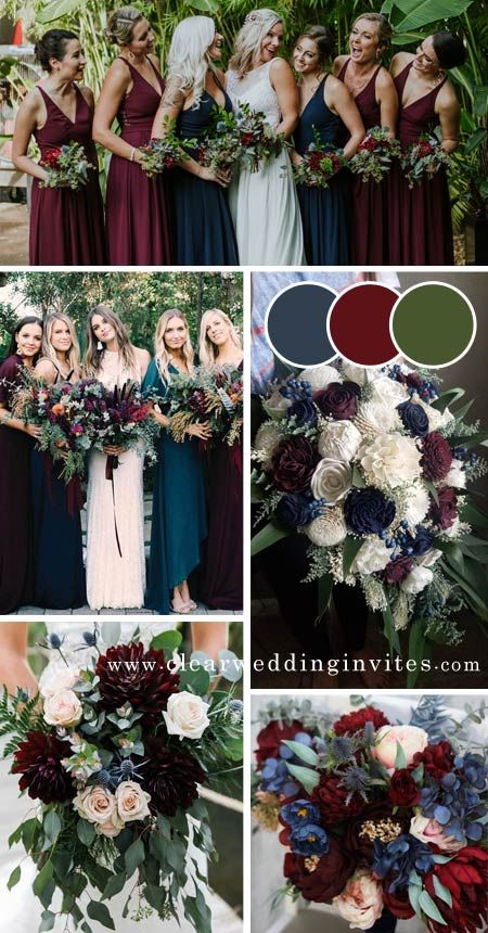 Navy Wedding Ideas, Colors For Weddings, Maroon Wedding Colors, Green And Burgundy Wedding, Burgundy And Navy Wedding, Navy Wedding Theme, Moody Wedding Invitations, Burgundy Wedding Theme, Navy And Burgundy Wedding