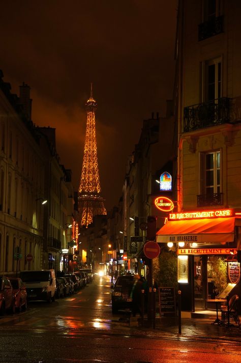 Rainy Night in Paris | Rue St. Dominique, looking northwest.… | Flickr Paris Streets At Night, Paris Streets Aesthetic, Paris Street Aesthetic, Rainy Night In Paris, Night In Paris, Rainy City, Paris Dream, France Aesthetic, Europe Aesthetic