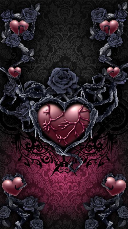 wooga introduces the 'harbor a black heart' design theme series. Decorate your smartphone with this theme. Black Roses Wallpaper, Tattoos Infinity, Tattoos Mandala, Cross Wallpaper, Butterfly Wallpaper Backgrounds, Goth Wallpaper, Gothic Wallpaper, Tattoos Geometric, Doodle Tattoo