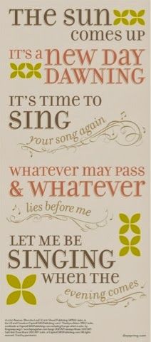 A Haven for Vee: Let Me Be Singing ... love this. Glorious Day Lyrics, 10 000 Reasons, O My Soul, Bless The Lord, Praise Songs, Words Worth, Christian Songs, Worship Songs, Praise And Worship