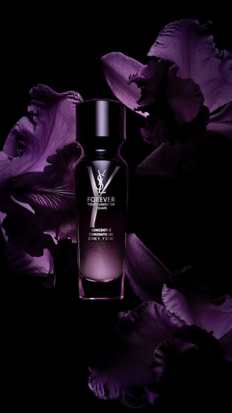 Ysl Fragrance, Perfume Aesthetic, Fragrance Ad, Black Perfume, Fragrance Photography, Purple Bottle, Violet Aesthetic, Perfume Bottle Design, Black Skin Care