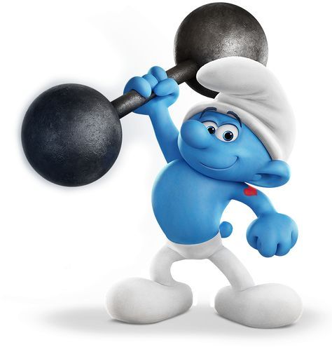 Hefty Smurf (original French name Schtroumpf Costaud) is one of the main characters of the Smurfs comic books and the Smurfs cartoon show, who has appeared on the show throughout its entire run. He is considered the strongest and bravest Smurf of them all who's willing to use his strength to help out his fellow Smurfs. He is easily identified by the heart-with-arrow tattoo on his right upper arm. Hefty Smurf, Smurfs Movie, Smurfs Party, Smurf Village, Lost Village, The Smurfs, Cartoons Png, Baby Mickey, Selfie Time