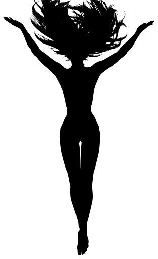 Silouhette Woman, Silhouette Art People, Woman Body Drawing, Goddess Silhouette, Women's Silhouette, Boss Lady Planner, Mystical Woman, College Project, Knife Ideas