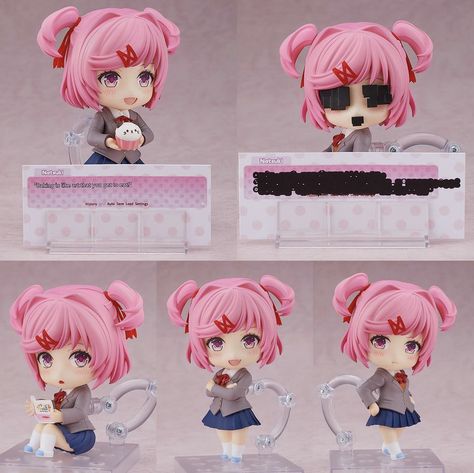 Ddlc Cutecore, Sanrio Art, Natsuki Ddlc, Pink Pfp, Nendoroid Anime, Doki Doki Literature Club, Blue Board, Doki Doki, Literature Club