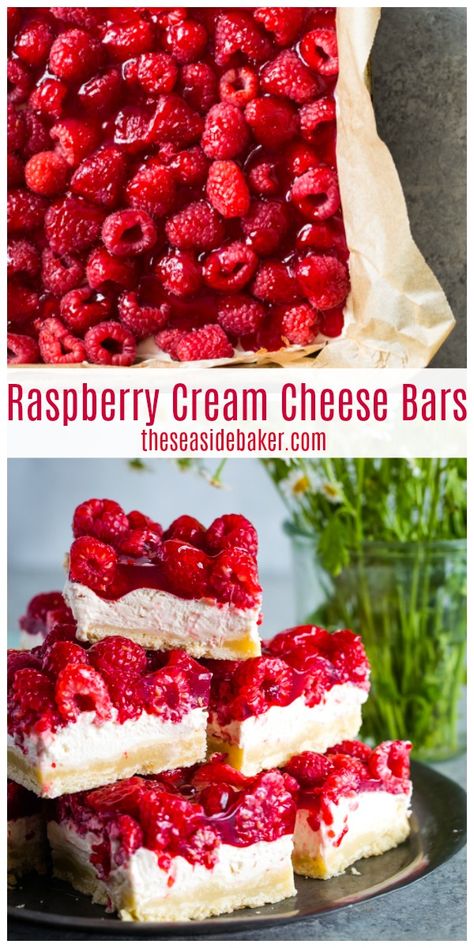 Raspberry Cream Cheese Bars, Cheese Bars, Raspberry Cream Cheese, Dessert Light, Desserts Summer, Cream Cheese Bars, Dessert Oreo, Raspberry Desserts, Cheese Bar