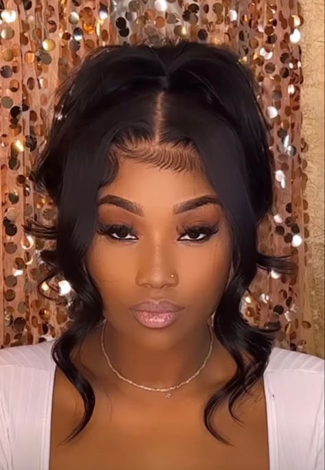 Prom Hairstyles With Jewels, Frontal Wig Ponytail Hairstyles, Frontal Ponytail Hairstyles Low, Hair Flicks, Elopement Hair, Birthday Hairstyle, Flips Hair, Fashionable Hairstyles, Fav Hairstyles