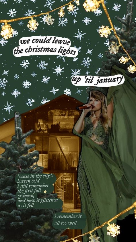 #swiftmas #taylorwallpaper #taytay #mother #swiftie #christmas #folklore Wallpaper Hope, Taylor Swift Christmas, Your Wallpaper, Taylor Swift Wallpaper, All Is Well, Green Wallpaper, It's Fall, Christmas Wallpaper, Christmas Lights