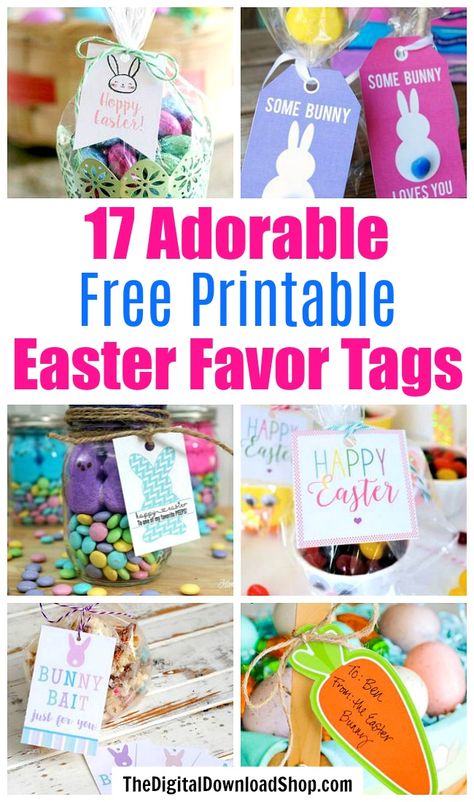 Easter Tags Free Printable, Easter Party Favors, Kindness Ideas, Easter Gift Tags, Easter Treat Bags, Easter Entertaining, Easter Favors, Easter Party Favor, Easter Gift Tag