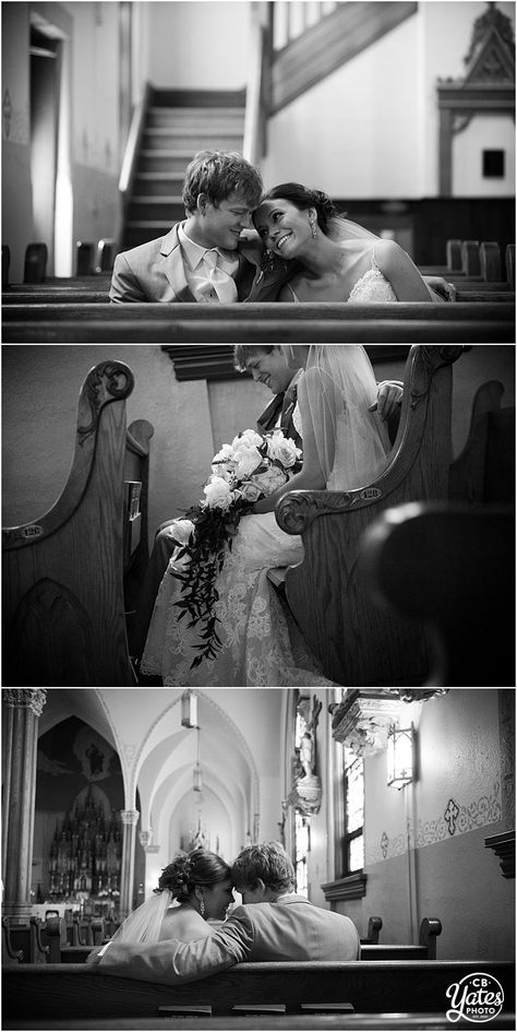 Romantic Black And White, Church Wedding Photos, Church Wedding Photography, Marriage Pictures, Kirkenes, Church Pew, Wedding Photography Bride, Wedding Picture Poses, Catholic Wedding