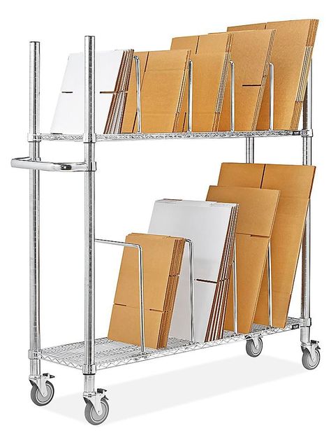 Wire Carton Stand in Stock - ULINE Visual Storage Ideas, Shipping Station Ideas, Shipping Station, Warehouse Organization, Baking Storage, Museum Storage, Art Studio Storage, Packing Station, Wire Shelves