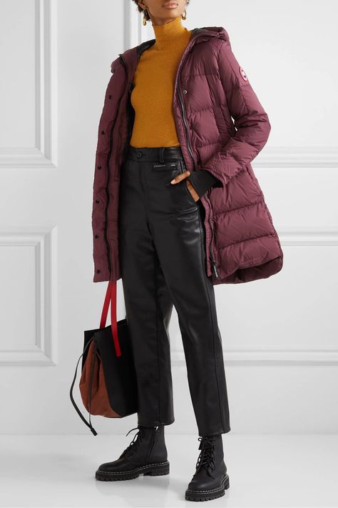 Long Puffer Coat Outfit, Burgundy Coat Outfit, Quilted Jacket Outfit, Puffer Coat Outfit, Red Puffer Coat, Puffer Jacket Outfit, Long Puffer Coat, Coat Outfit, To The Mountains