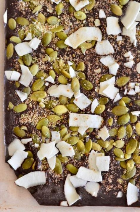 how to use seed cycling for hormonal balance + a dark chocolate bark recipe to cycle your seeds! | Real Food with Dana Cycling Food, Dark Chocolate Bark, Seed Cycling, Chocolate Bark Recipe, Balance Your Hormones, Food Wishes, Healthy Sweet Treats, Bark Recipe, Hormone Balance