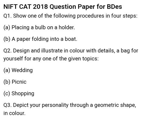 Nift Delhi, Question Design, Cat Exam, Cat Questions, Arch Drawing, National Institute Of Design, Easy Doodle, Self Photography, Previous Year Question Paper