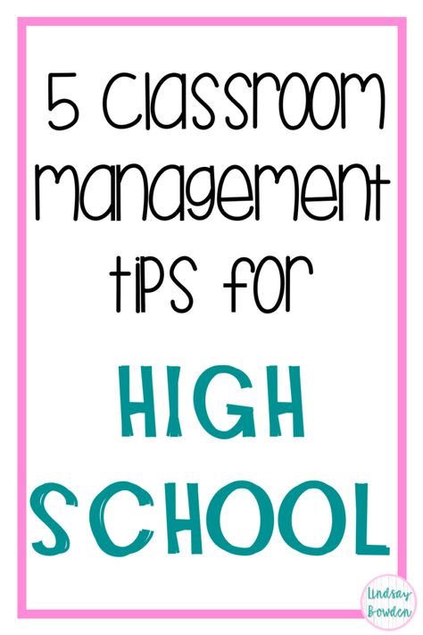 Classroom Management High School, Tips For High School, Classroom Management Plan, Classroom Management Techniques, Substitute Teaching, Classroom Procedures, Classroom Management Tips, Classroom Management Strategies, First Year Teachers