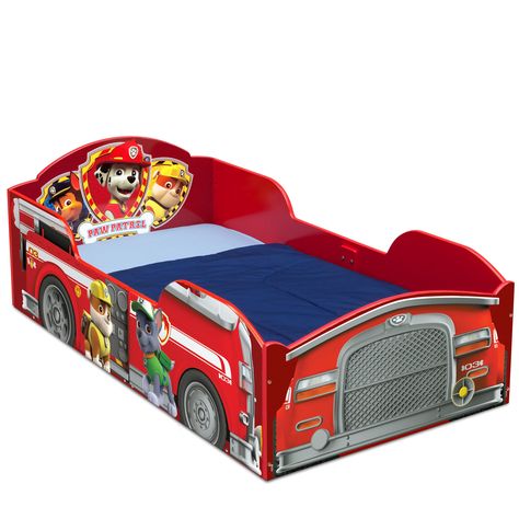 Nick Jr. PAW Patrol Toddler Bed Boy Beds, Wood Toddler Bed, Wooden Toddler Bed, Paw Patrol Room, Paw Patrol Bedroom, Firetruck Bed, Toddler Car Bed, Kids Toddler Bed, Toddler Tent