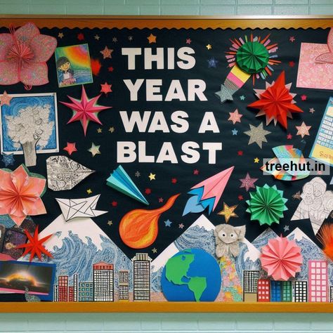 End of Year Bulletin Board Ideas, June School Bulletin Board Ideas June Bulletin Board Ideas, 3d Bulletin Boards, End Of Year Bulletin Board, Elementary School Bulletin Boards, School Bulletin Board Ideas, Usa School, High School Bulletin Boards, Steam Classroom, Elementary Bulletin Boards