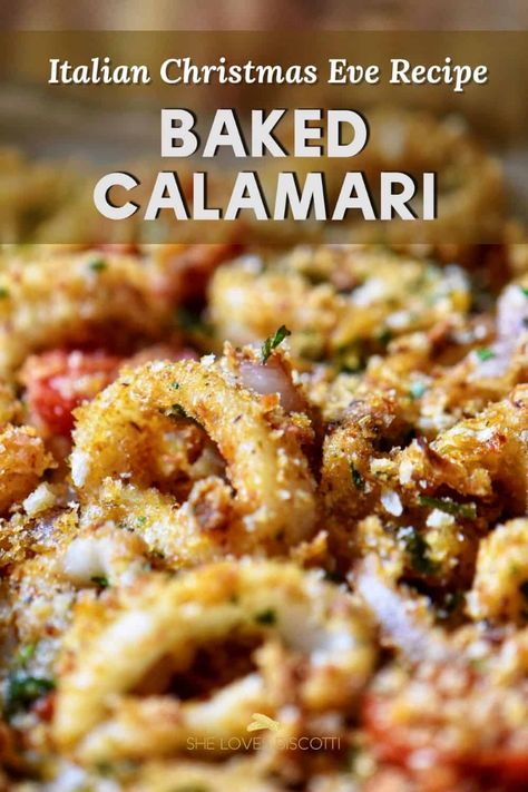 Baked Calamari, Homemade Breadcrumbs, Healthy Fruit Salad Recipes, Calamari Recipe, Feast Of The Seven Fishes, Squid Recipes, Calamari Recipes, Seven Fishes, Shellfish Recipes