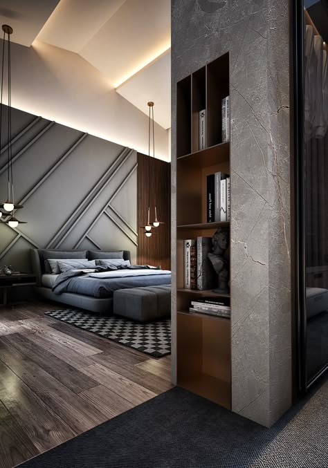 Contemporary Monochromatic home on Behance Amazing Bedroom Designs, Interior Design Per La Casa, Design Del Prodotto, Bedroom Goals, Contemporary Interior Design, Awesome Bedrooms, Contemporary Bedroom, Bedroom Designs, Luxurious Bedrooms