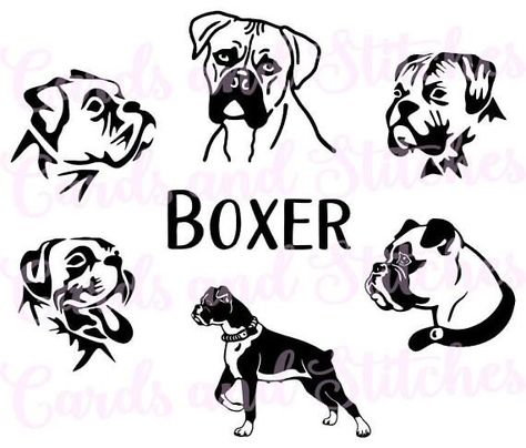 Boxer Dog Outline, Outline Tattoo Ideas, Dog Outline Tattoo, Boxer Dog Tattoo, Boxer Breed, Boxer Dogs Art, Dog Outline, Outline Tattoo, Boxer And Baby