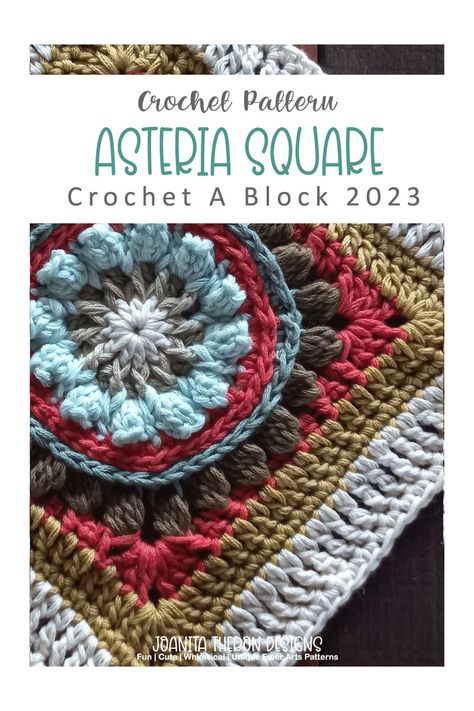 Crochet Squares Afghan, Back Post Double Crochet, Front Post Double Crochet, Manta Crochet, Bobble Stitch, Crochet Square Patterns, Double Crochet Stitch, Crochet Mandala, Granny Square Crochet Pattern