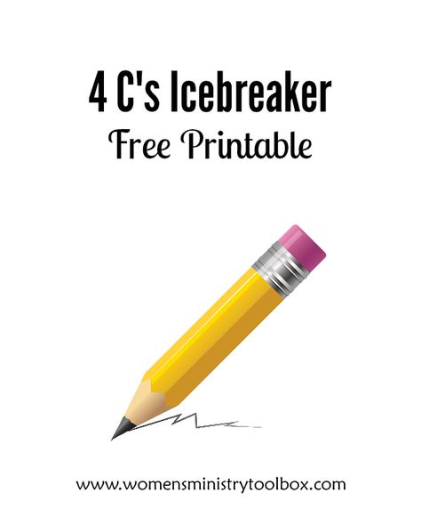 The 4 C's icebreaker game is easy to use and provides several points of connection for your group. Includes a free printable and complete instructions. Ice Breakers For Women, Party Games For Women, Group Ice Breakers, Games For Women, Teen Bible Study, Games For Ladies, Online Party Games, Icebreaker Games, Womens Ministry Events