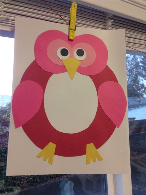 Letter O owl craft- Have children cut out circle and oval they have traces Letter O Crafts For Preschoolers Owl, Letter O Art, Preschool Letter Crafts, Alphabet Crafts Preschool, Owl Craft, Abc Crafts, Alphabet Letter Crafts, K Crafts, Alphabet Crafts