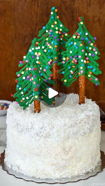 Sprinkle Ornaments, Sprinkles Ornaments, Giant Pretzel, Christmas Tree Cupcakes, Chocolate Tree, Just A Taste, Pretzel Rods, Pretzel Sticks, Tree Cake