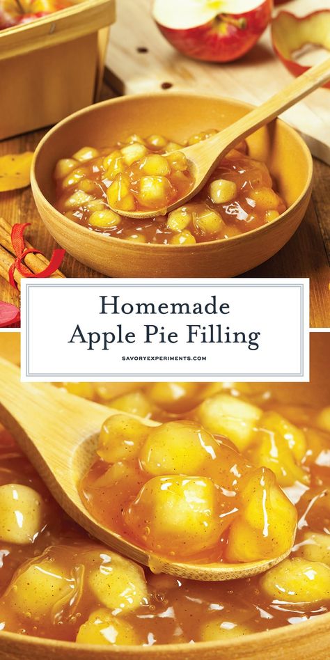 Apple Pie Filling Recipe, Apple Pie Recipe Homemade, Apple Pie Filling Recipes, Dessert Cravings, Homemade Apple Pie Filling, Pie Fillings, Homemade Pies, Best Apple Pie, Homemade Apple Pie