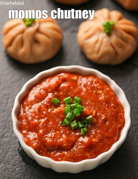 momos chutney recipe | momo sauce | momos red chutney | How To Blanch Tomatoes, Momos Chutney Recipe, Veg Starters, Steamed Momos, Red Chutney, Schezwan Chutney, Momos Recipe, Garlic Chutney, Veg Snacks