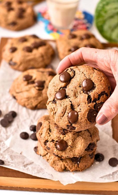 Lentil Cookies (1 Bowl, 8g Protein) - The Conscious Plant Kitchen Lentil Cookies, Conscious Plant Kitchen, High Protein Cookies, Canned Lentils, Banana Bread Cookies, Plant Kitchen, Vegan Dark Chocolate, Oat Pancakes, Dairy Free Eggs