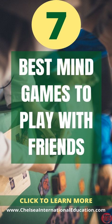 If you are looking for the best mind games to play with friends, then look no further! In this post, we present to you 7 really fun and fabulous mind games to play with friends that are engaging and entertaining and will have you and your friends thinking, laughing, and enjoying each other's company. These mind games to play with friends can also be used to help prepare for parties, birthdays, and general social activities. #mindgames #brainteaser #memorygames #socialactivities #coolgames #gifts Fun Mind Games, Games To Play With Friends, Kindergarten Homeschool Curriculum, Homeschool Preschool Curriculum, Play With Friends, Educational Games For Kids, Preschool Curriculum, Mind Games, Social Activities