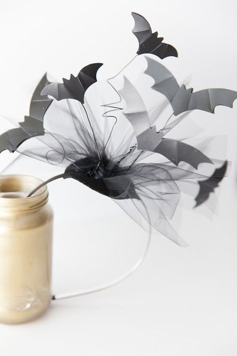 diy bat halloween fascinator