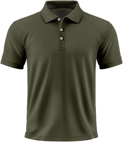 Men's Classic Short Sleeve Collar Golf Polo Shirt for Men Moisture Wicking Polos T Shirts, Blue, Men's Golf Polo Shirt Tops, Men's Short-Sleeve Polo Shirt, Blue Color Golf Shirt for Men Women at Amazon Men’s Clothing store Polo Shirts For Men, Printed Polo Shirts, Mens Golf, Shirt Short Sleeve, Golf Polo Shirts, Golf Shirt, Shirts For Men, Golf Polo, Mens Polo Shirts