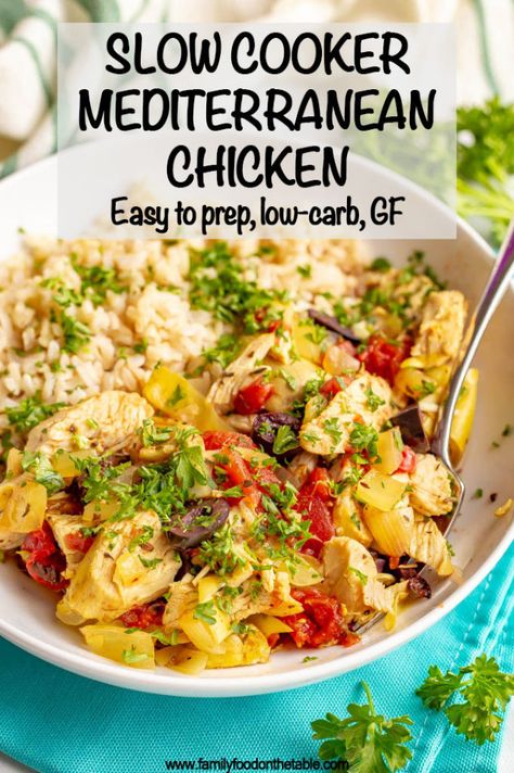 Slow Cooker Mediterranean Chicken, Slow Cooker Mediterranean, Mediterranean Recipes Healthy, Mediterranean Diet Recipes Dinners, Mediterranean Diet Meal Plan, Easy Mediterranean Diet Recipes, Mediterranean Diet Plan, Diner Recept, Mediterranean Chicken