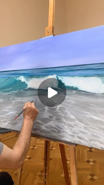 100K views · 10K likes | Aflatun Israilov on Instagram: "The Mediterranean Sea 💙 by @art_israilov  110x70cm (44”x28”)  available, message me  (or contact@aflatunisrailov.com)" Mediterranean Paintings, Seascapes Art, 100k Views, Beach Art Painting, Abstract Painting Techniques, Painting Art Lesson, December 21, Ocean Painting, Beach Painting