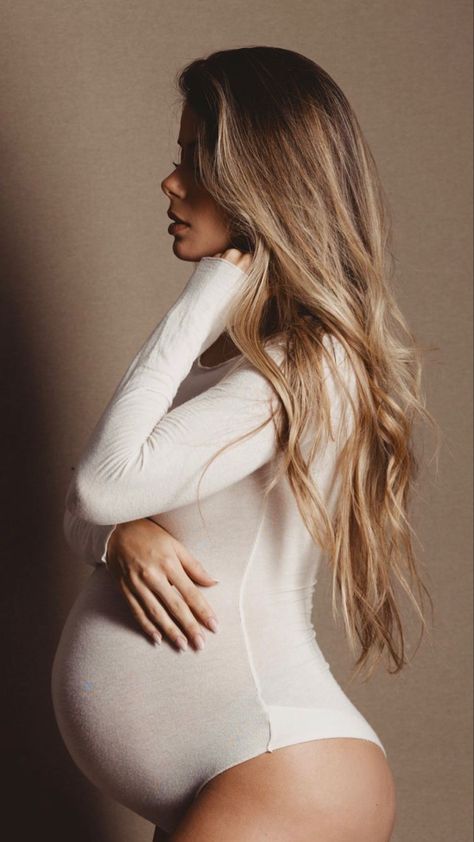 Maternity Photoshoot Outfits, Football Wags, Maternity Photoshoot Poses, White One Piece, Pregnancy Outfits, Maternity Photoshoot, White Bodysuit, Photoshoot Outfits, Bras And Panties