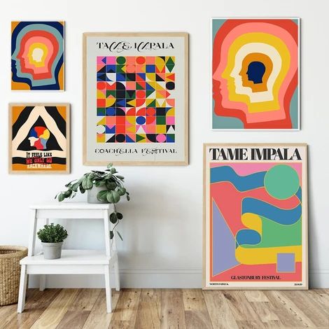 Products – Page 21 – GURUDECO Geometry Painting, Picture Wall Living Room, Wall Murals Painted, Tame Impala, Pictures For Living Room, Retro Abstract, Wall Pictures, Beautiful Landscape Wallpaper, Wall Art Canvas Painting