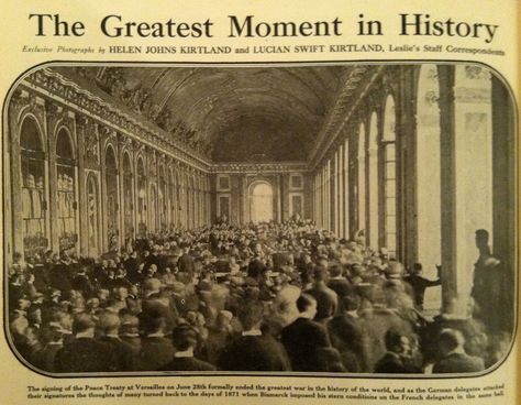 Look at the headline.......... *sigh* Signing of the Treaty of Versailles formalizing peace WWI Contemporary Illustrations, Treaty Of Versailles, Canadian History, Contemporary Illustration, Haifa, Military Personnel, Us History, 8th Grade, Historical Events