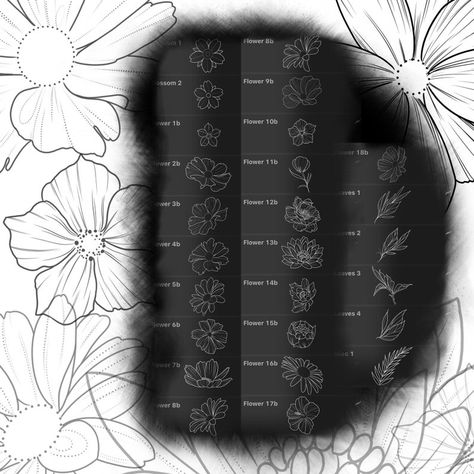 Procreate Flower, Procreate Brushes Download, Procreate Tattoo, Brush Procreate, Drawing Kits, Procreate Tips, Illustrator Brushes, Brushes Procreate, Free Procreate