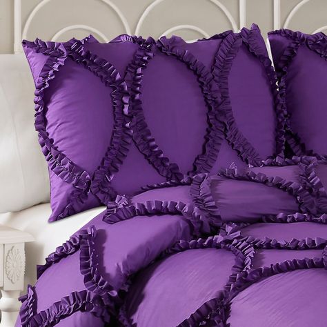 Lush Decor Avon Comforter Set | Kohls Bed Cover Design, Euro Pillows, Purple Set, Lush Decor, Long Pillow, Trellis Pattern, Creative Things, Bed Linens Luxury, Unique Diamonds