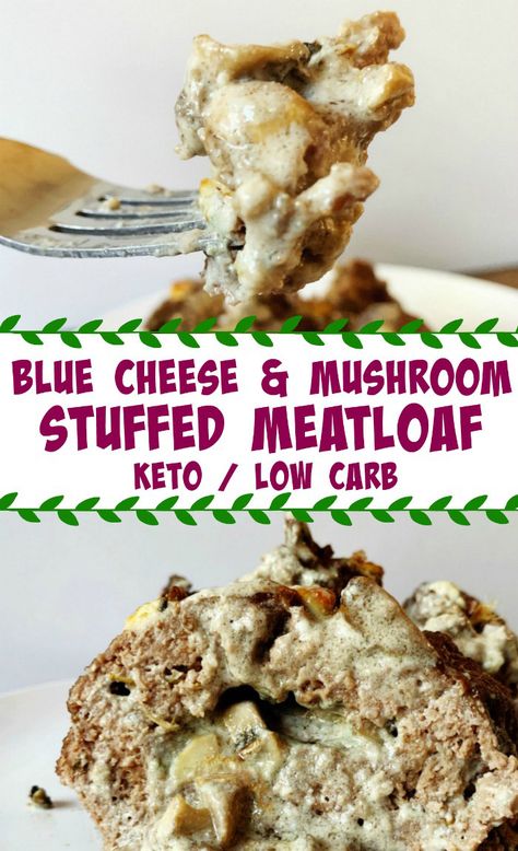 Blue cheese and mushrooms make this dish a winner. I've been working on a lot of savory recipes lately and this keto / low carb blue cheese stuffed meatloaf is one of my favorites. Cheese Stuffed Meatloaf, Blue Cheese Recipes, Stuffed Meatloaf, Boiled Egg Diet Plan, Grilled Lamb, Low Carb Low Sugar, Boiled Egg Diet, Low Sugar Recipes, Low Carb Diet Recipes