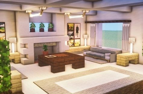 Minecraft Interior Design :- Five Best Ideas To Know - The Architects Diary Minecraft Interior Design Living Rooms, Minecraft Interior Design Ideas, Minecraft House Interior Ideas, Living Room Minecraft, Minecraft Living Room Ideas, Minecraft Interior Ideas, Mansion Minecraft, Minecraft Living Room, Interior Design Minecraft