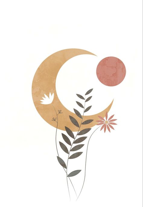 #graphicdesign #graphicdesigner #aesthetic Crescent, Abstract Painting, Moon, Sun, Art