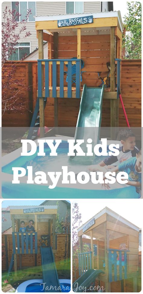 Diy Tree House, Diy Kids Playhouse, Backyard Furniture Diy, Diy Fort, Simple Tree House, Backyard Playset, Tree House Plans, Tree House Diy, Tree House Decor