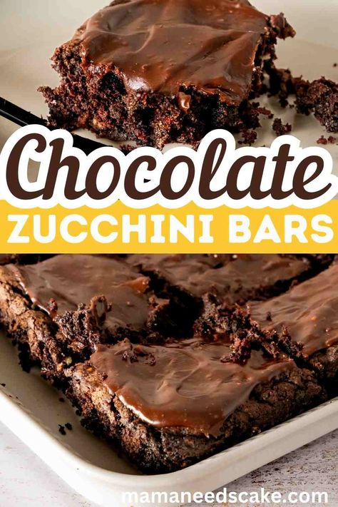 Chocolate Zucchini Bars, Chocolate Zucchini Brownies, Zucchini Bars, Zucchini Brownies, Easy Zucchini, Shredded Zucchini, Brownie Bites, Crab Recipes, Chocolate Zucchini