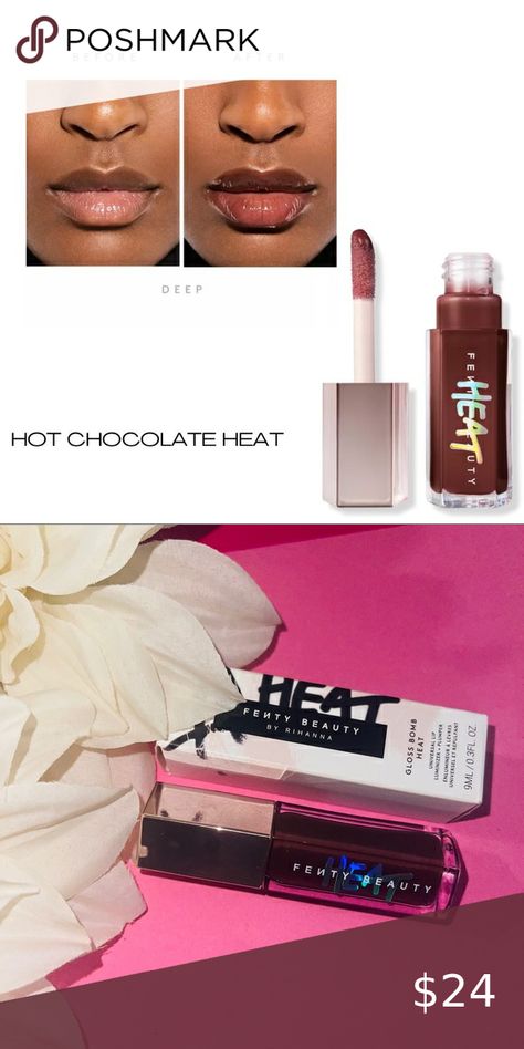 Fenty Beauty Gloss Bomb | Hot Chocolate Heat Fenty Beauty Lip Gloss Hot Chocolate Heat, Fenty Beauty Heat Hot Chocolate, Fenty Heat Hot Chocolate, Fenty Beauty Lip Gloss Heat, Fenty Hot Chocolate Lip Gloss, Fenty Hot Chocolate, Fenty Beauty Hot Chocolate, Hot Chocolate Lip Gloss, Gloss Fenty Beauty